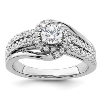 Belk & Co Lab Created 3/4 ct. t.w. Lab Grown Diamond VS/SI GH, Complete Engagement Ring 14K White Gold, 6 -  0196904207956