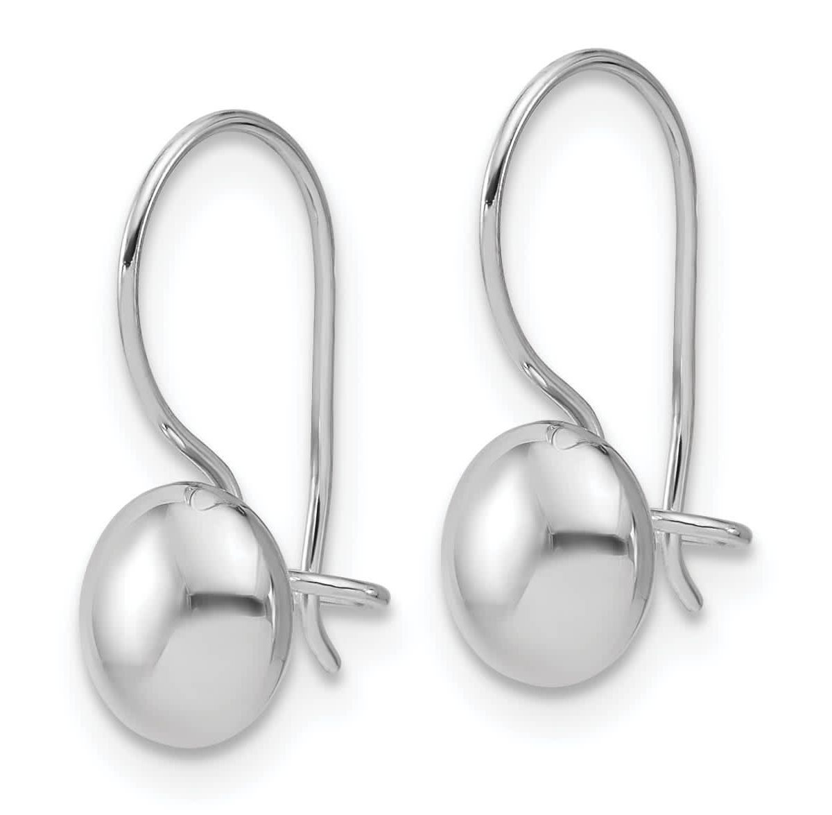 14K Yellow Gold Polished Drop Button Earrings