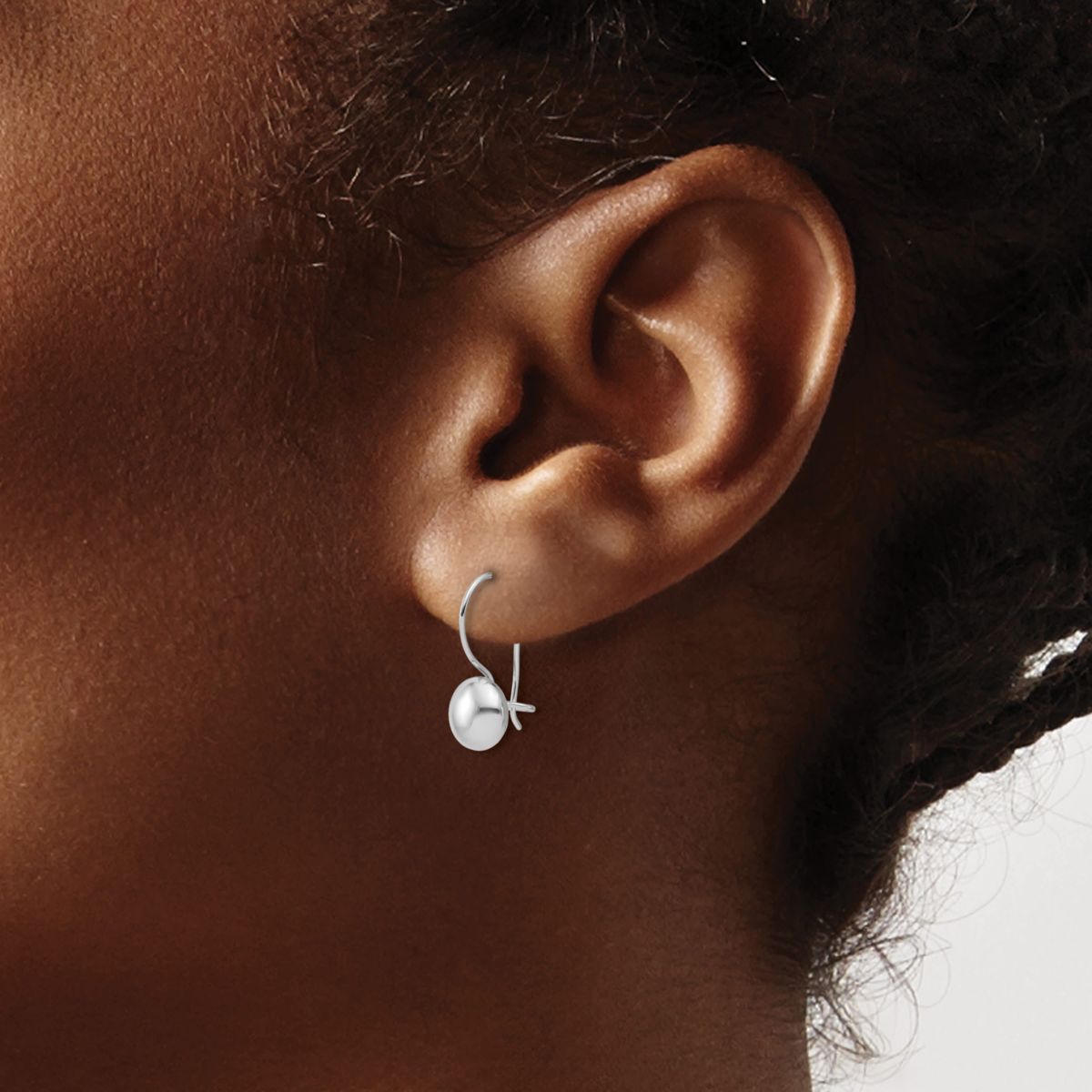 14K Yellow Gold Polished Drop Button Earrings