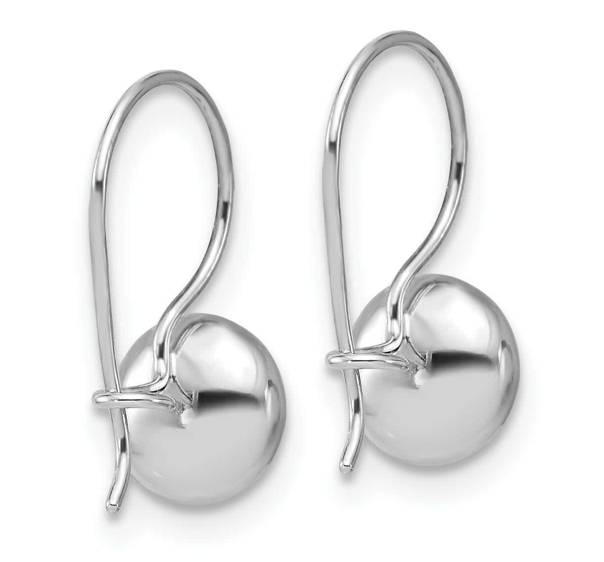 14K Yellow Gold Polished Drop Button Earrings