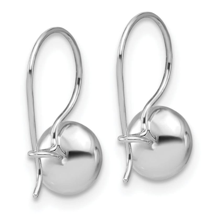 14K Yellow Gold Polished Drop Button Earrings