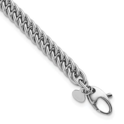 Belk & Co 14K Yellow Gold Polished 5.5mm Solid Fancy Link Bracelet, White, 7.5 in