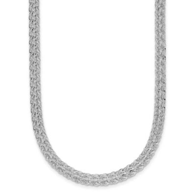 Belk & Co 14K White Gold Polished and Textured Fancy Chain Necklace