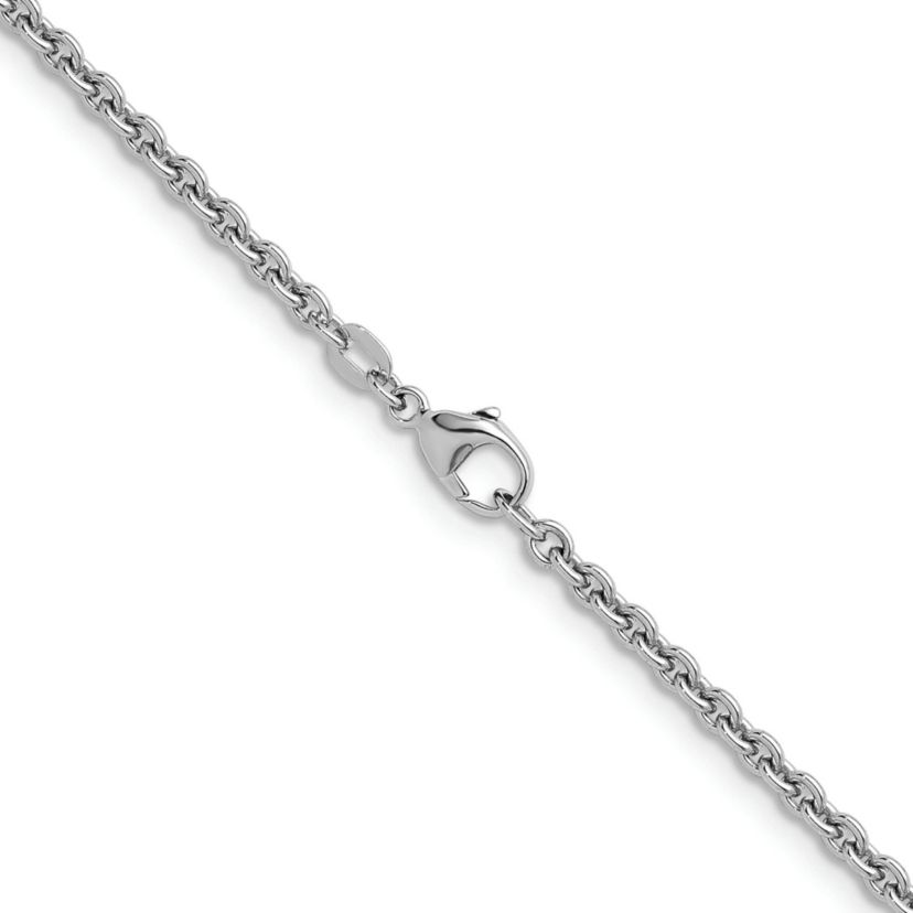 Sterling Silver Rhodium-plated 3.1mm Rolo 18-inch Chain Necklace