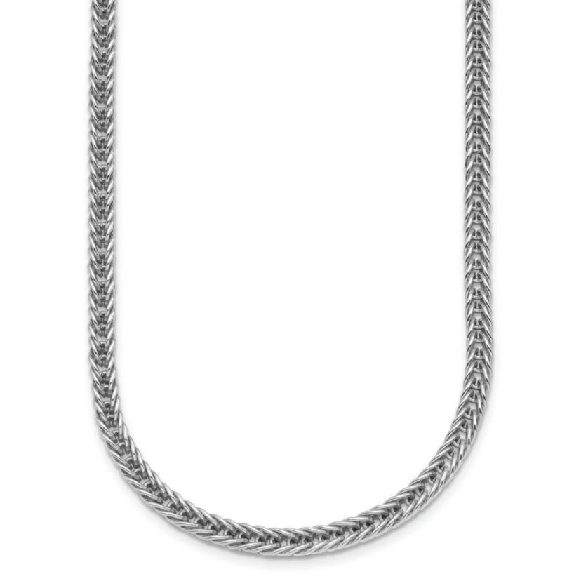 Sterling Silver Rhodium-plated Polished 4.0mm Franco 30-inch Chain Necklace