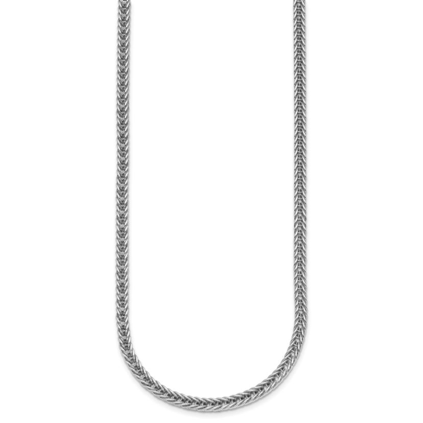 Sterling Silver Rhodium-plated Polished 4.0mm Franco 30-inch Chain Necklace