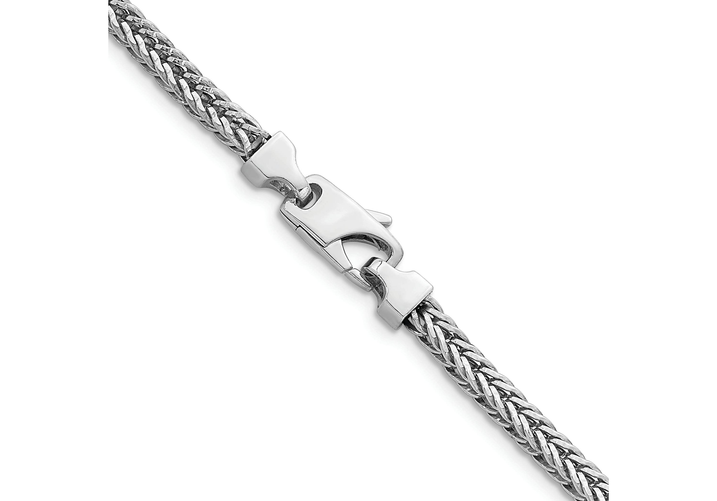Sterling Silver Rhodium-plated Polished 4.0mm Franco 30-inch Chain Necklace