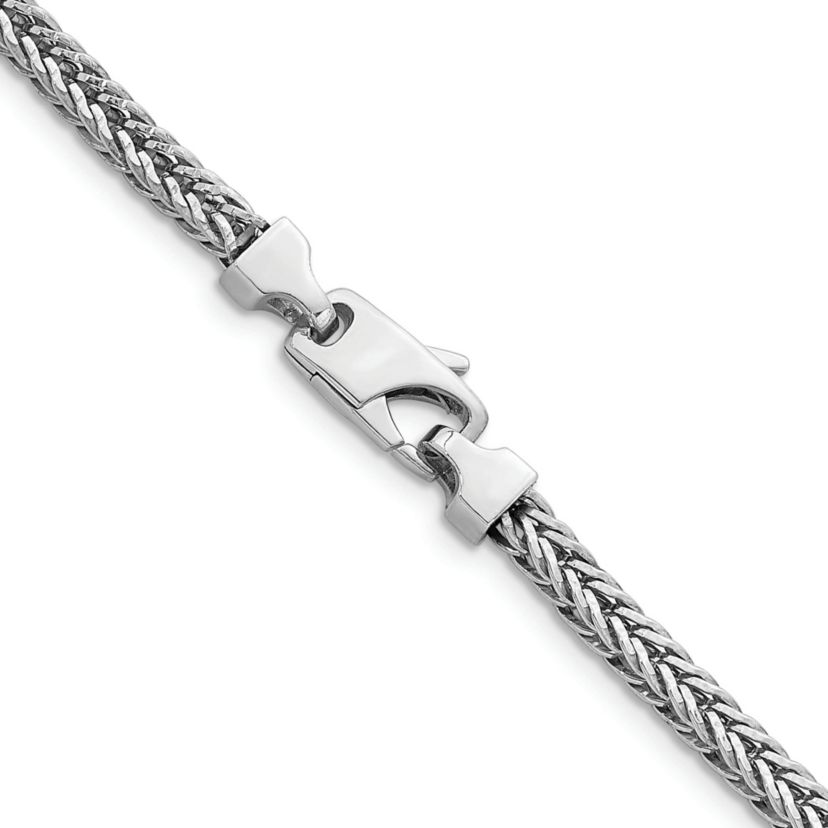 Sterling Silver Rhodium-plated Polished 4.0mm Franco 30-inch Chain Necklace