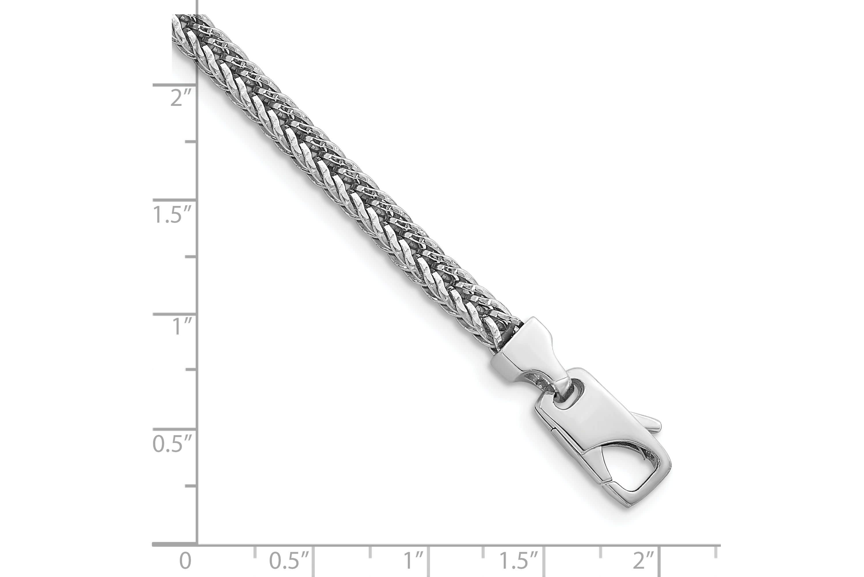 Sterling Silver Rhodium-plated Polished 4.0mm Franco 30-inch Chain Necklace