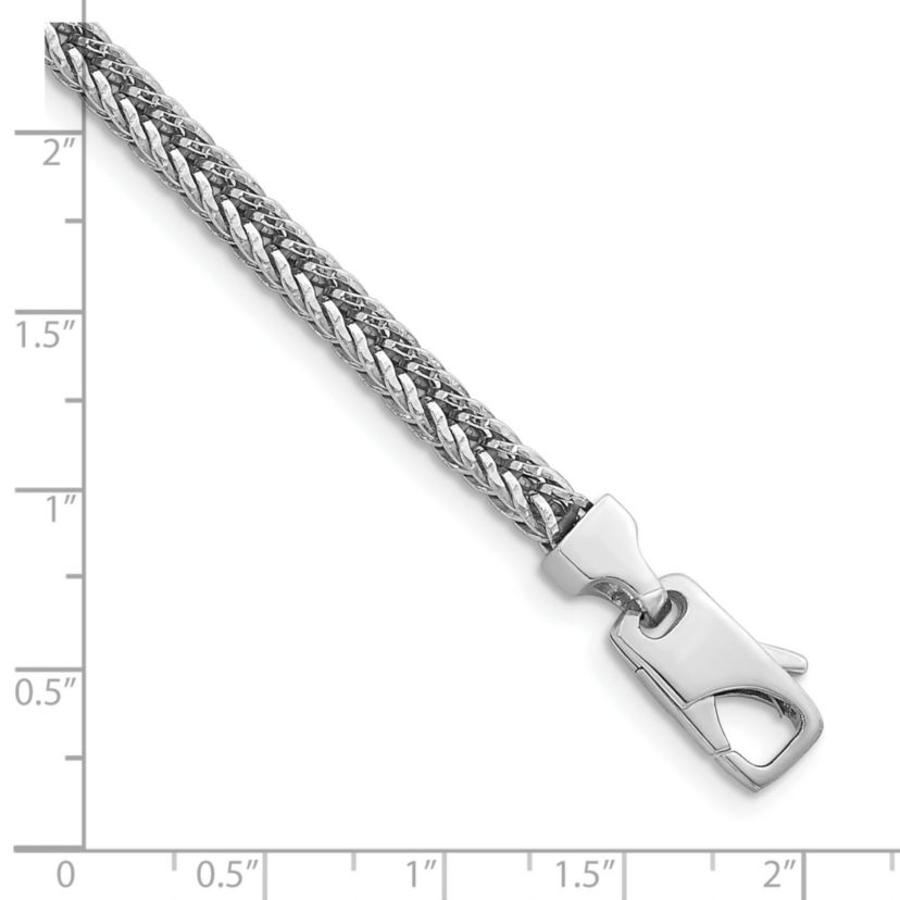 Sterling Silver Rhodium-plated Polished 4.0mm Franco 30-inch Chain Necklace