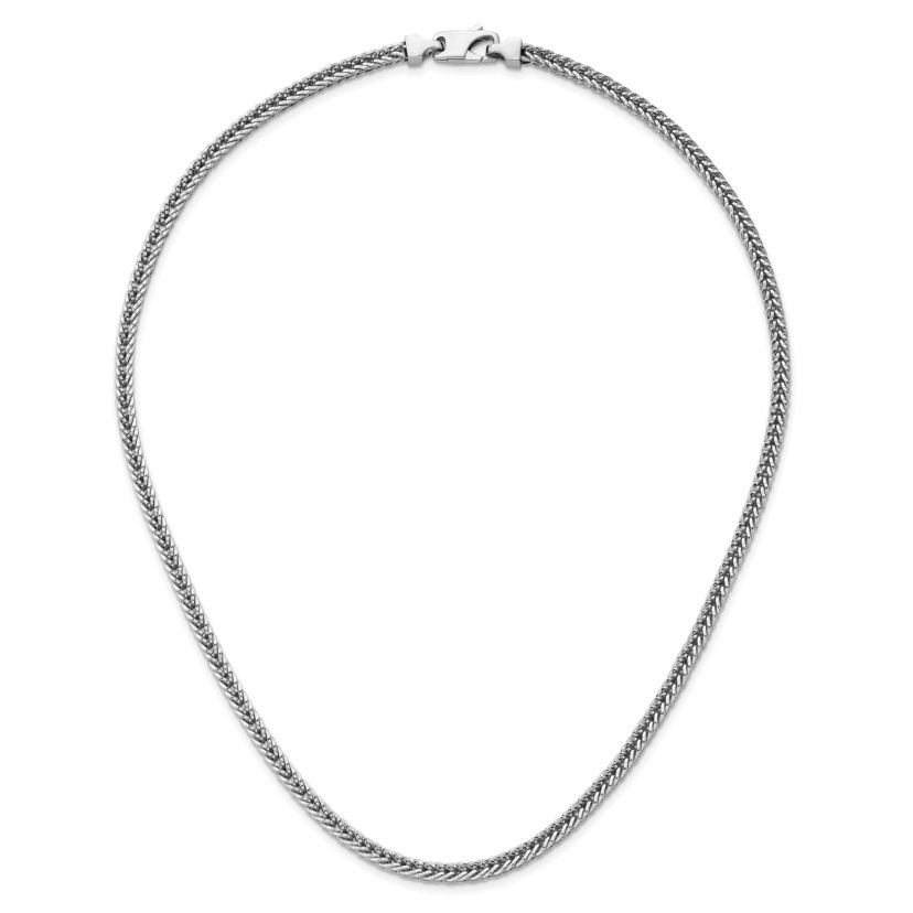 Sterling Silver Rhodium-plated Polished 4.0mm Franco 30-inch Chain Necklace