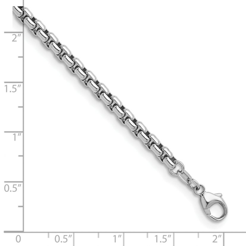 Sterling Silver Rhodium-plated 4.0mm Box 30-inch Chain Necklace