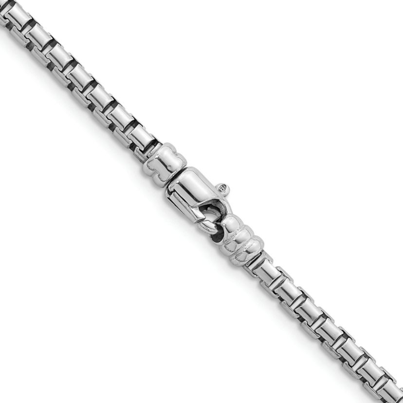 Sterling Silver Rhodium-plated Polished 4mm Box 16-inch Chain Necklace