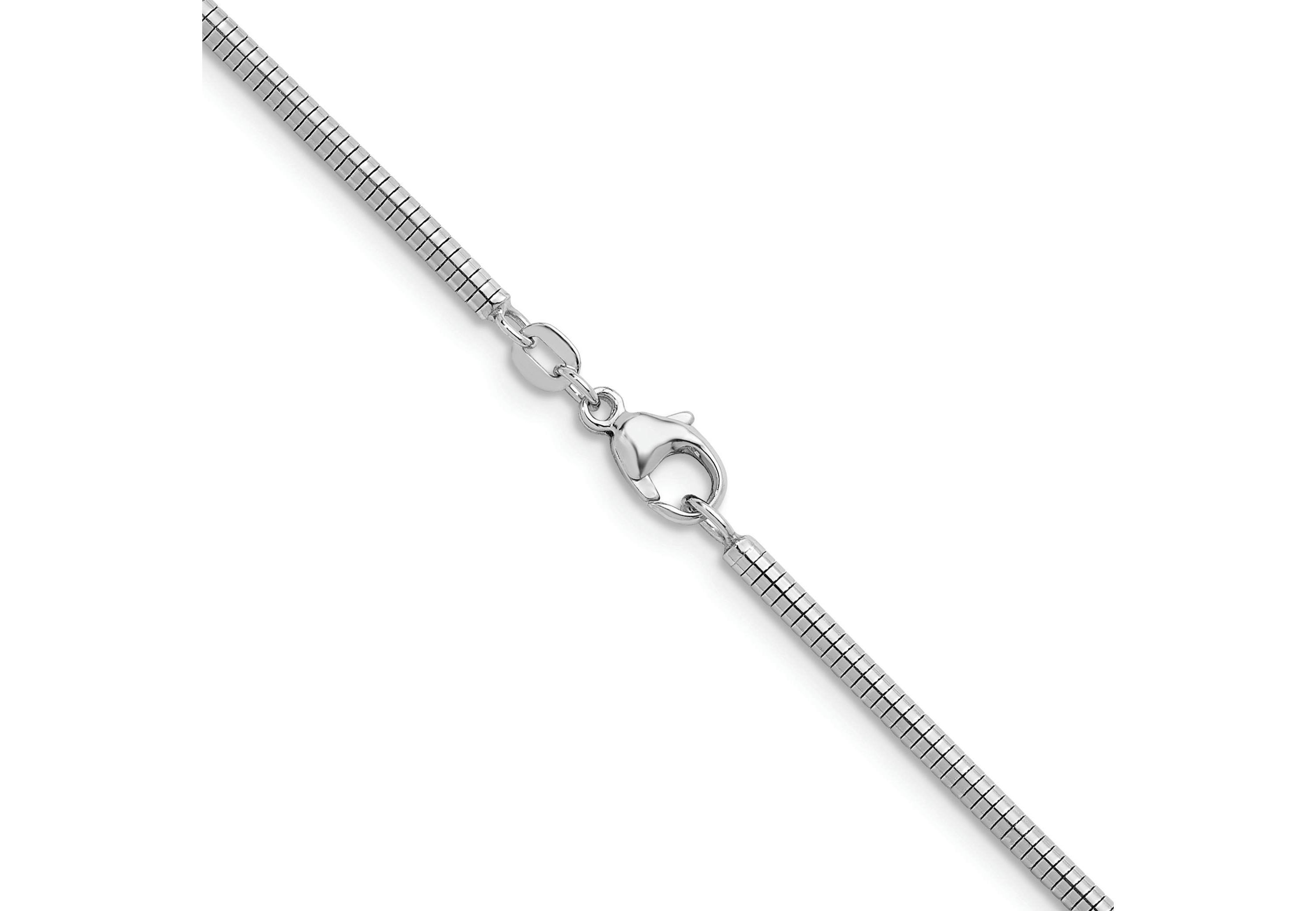 Sterling Silver Rhodium-plated 2.4mm Snake 24-inch Chain Necklace