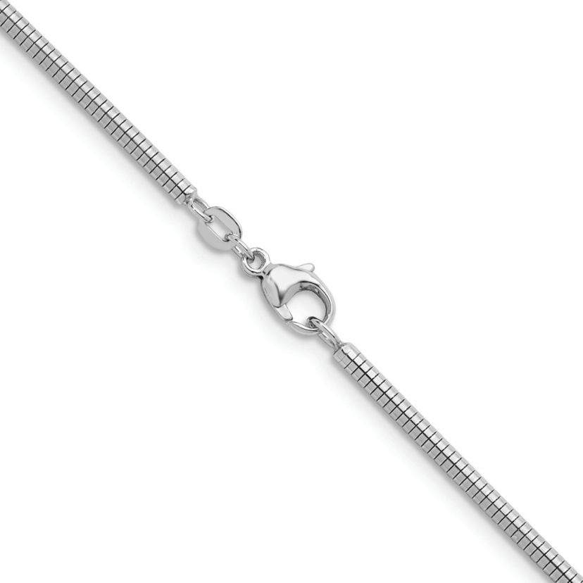 Sterling Silver Rhodium-plated 2.4mm Snake 24-inch Chain Necklace