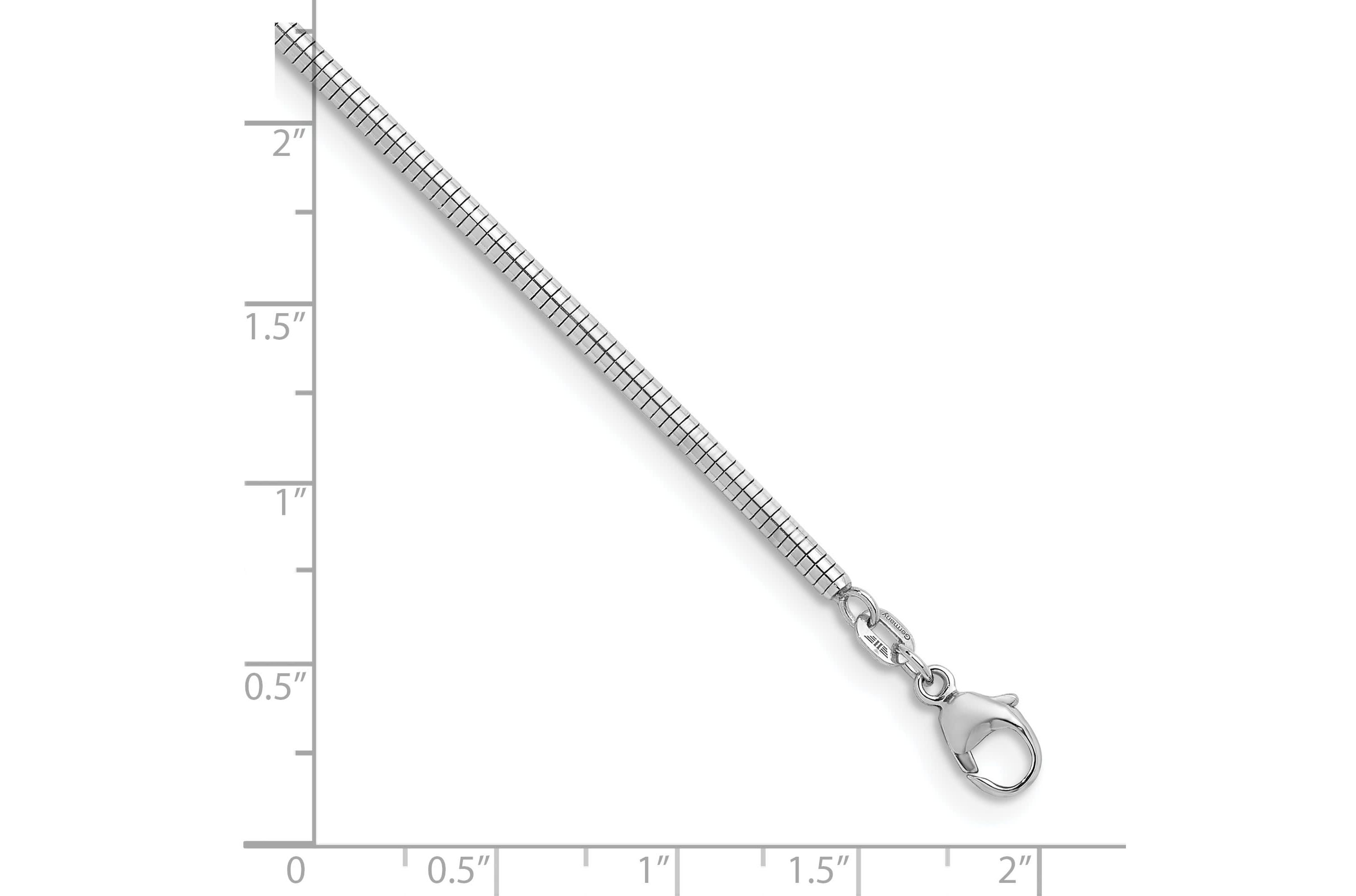 Sterling Silver Rhodium-plated 2.4mm Snake 24-inch Chain Necklace