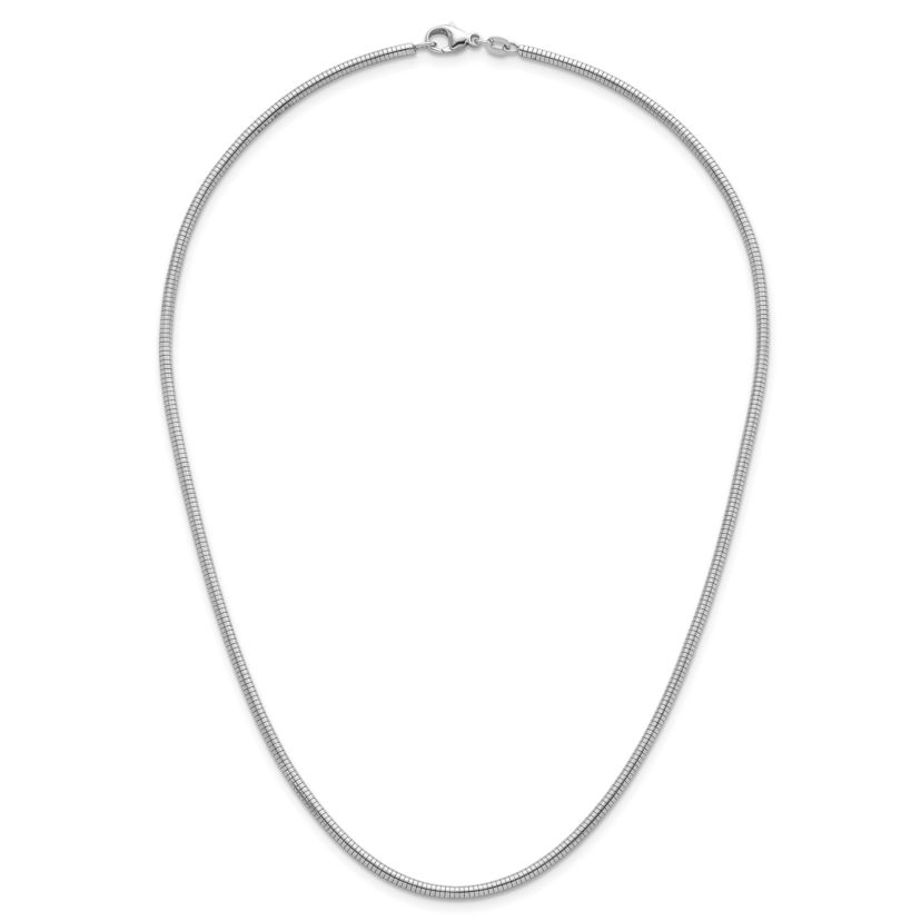 Sterling Silver Rhodium-plated 2.4mm Snake 24-inch Chain Necklace