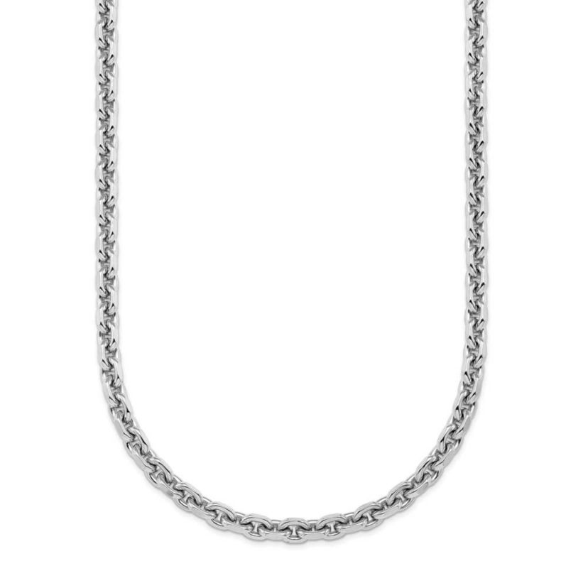 Sterling Silver Rhodium-plated Polished 3.6mm Cable 18-inch Chain Necklace