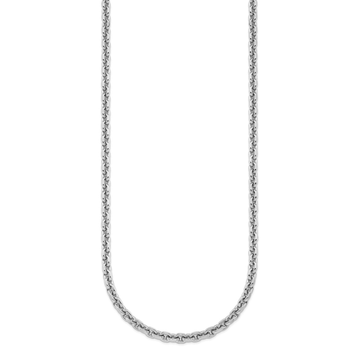 Sterling Silver Rhodium-plated Polished 3.6mm Cable 18-inch Chain Necklace