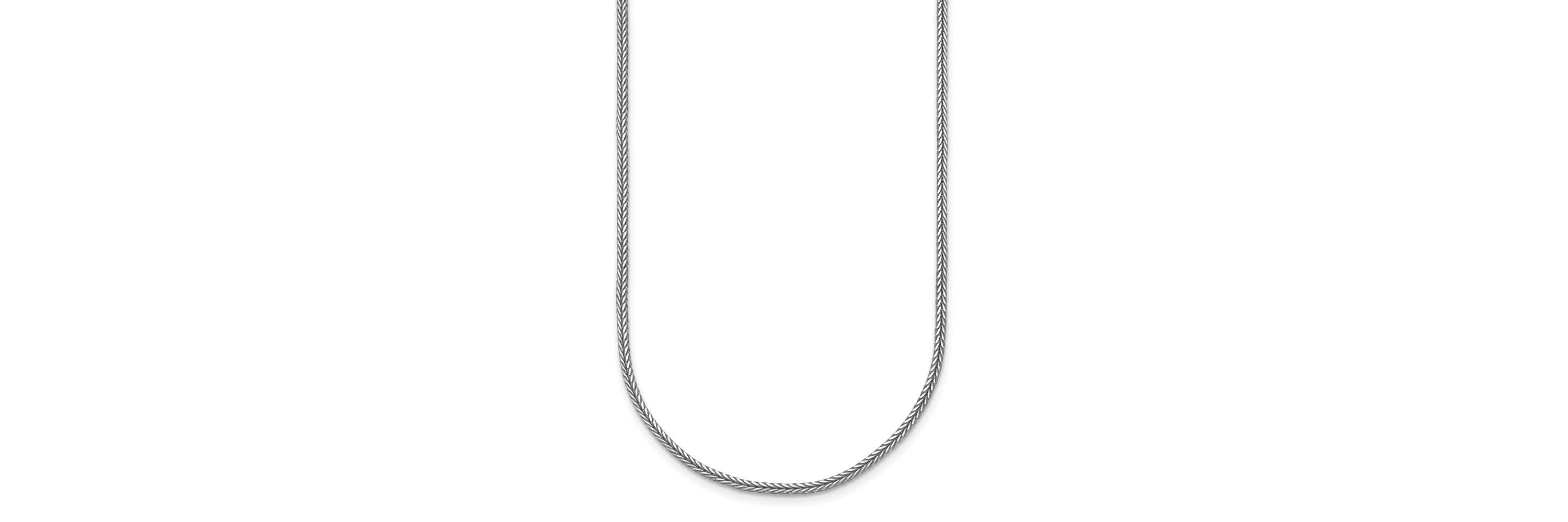 Sterling Silver Rhodium-plated Polished 1.8mm Franco 18-inch Chain Necklace