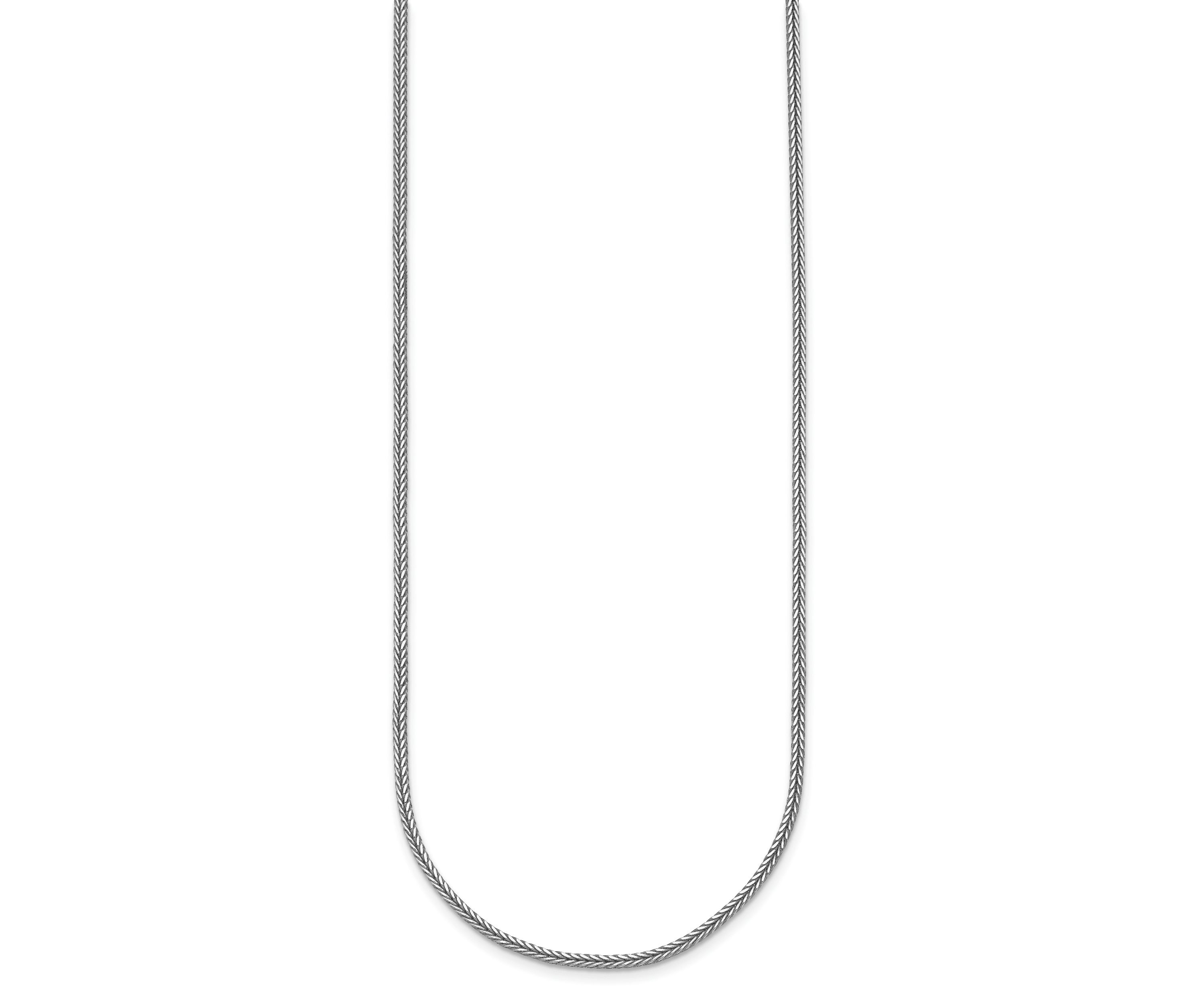 Sterling Silver Rhodium-plated Polished 1.8mm Franco 18-inch Chain Necklace