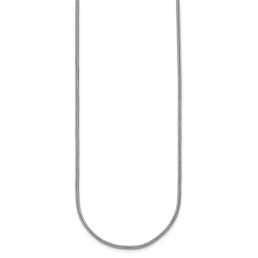 Sterling Silver Rhodium-plated Polished 1.8mm Franco 18-inch Chain Necklace