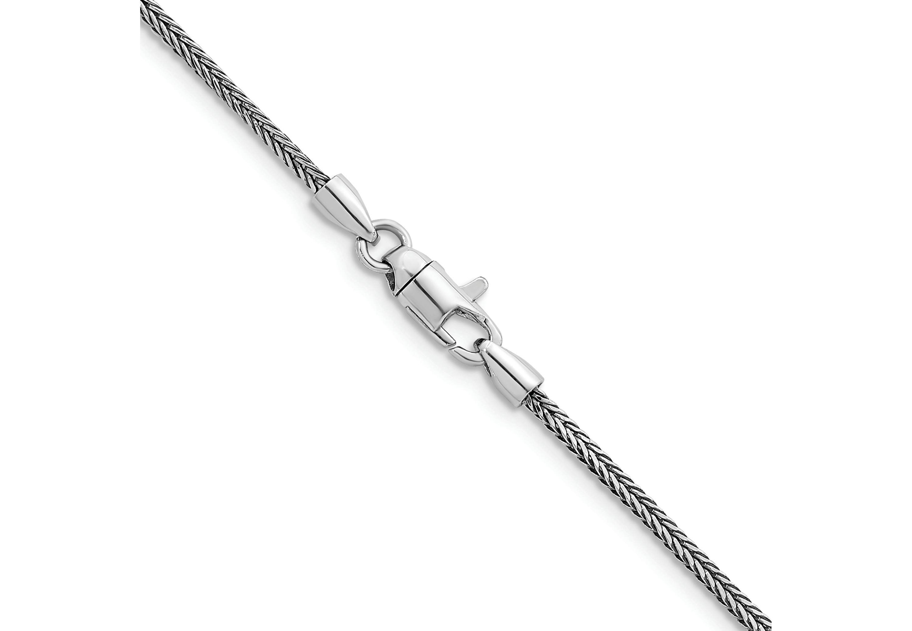 Sterling Silver Rhodium-plated Polished 1.8mm Franco 18-inch Chain Necklace