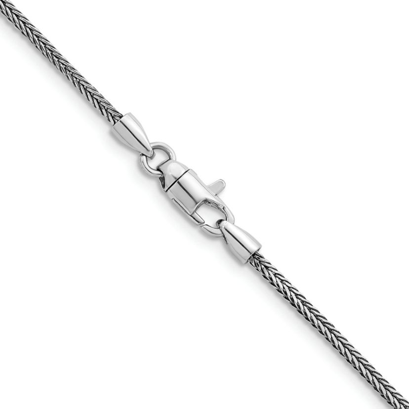 Sterling Silver Rhodium-plated Polished 1.8mm Franco 18-inch Chain Necklace