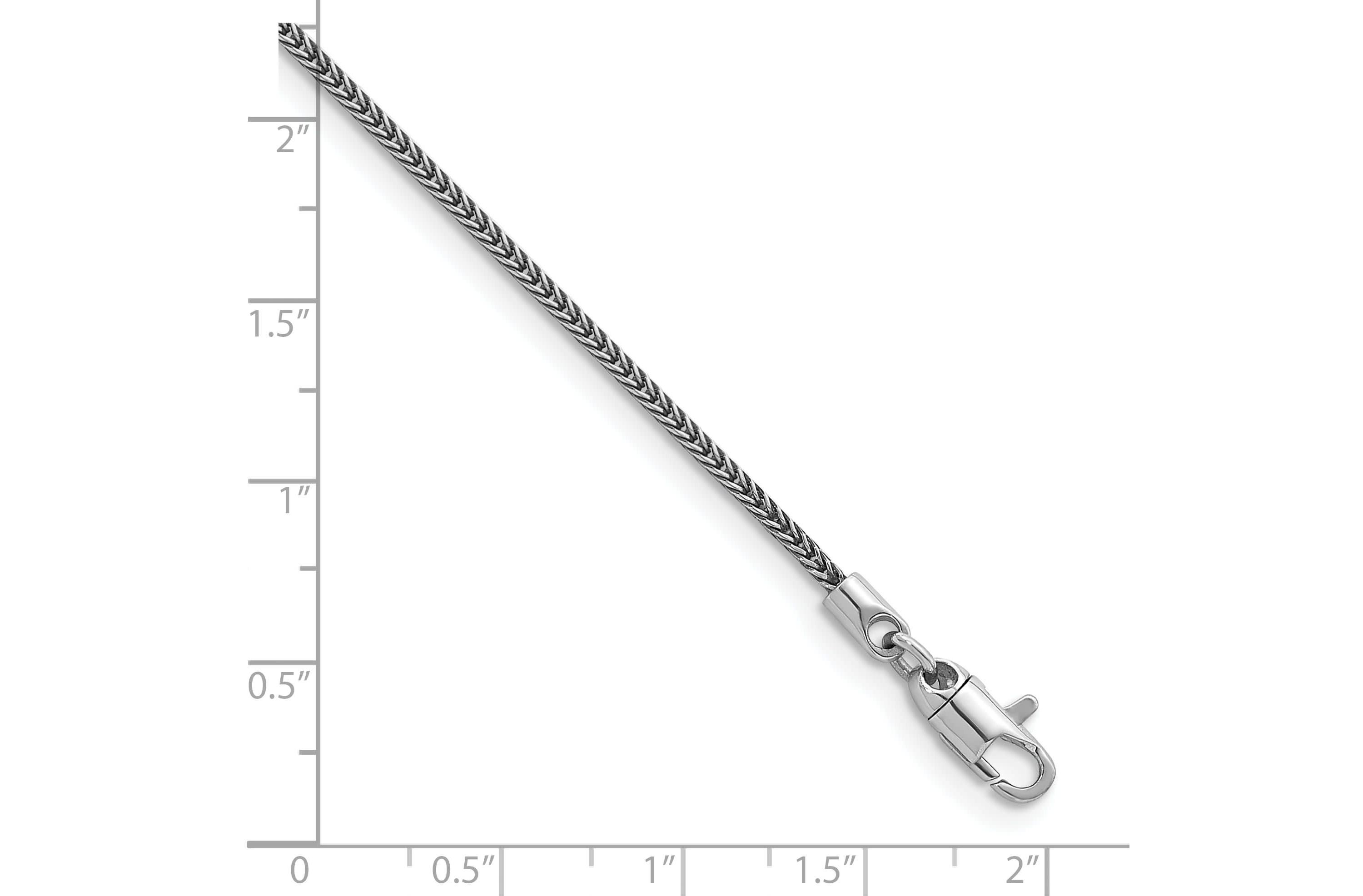 Sterling Silver Rhodium-plated Polished 1.8mm Franco 18-inch Chain Necklace
