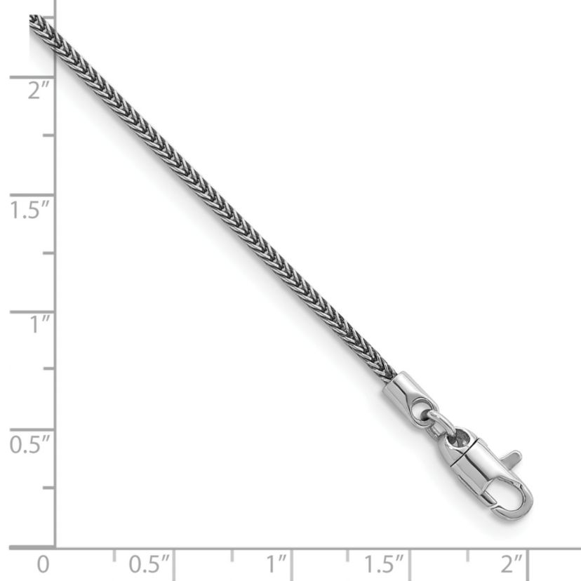 Sterling Silver Rhodium-plated Polished 1.8mm Franco 18-inch Chain Necklace