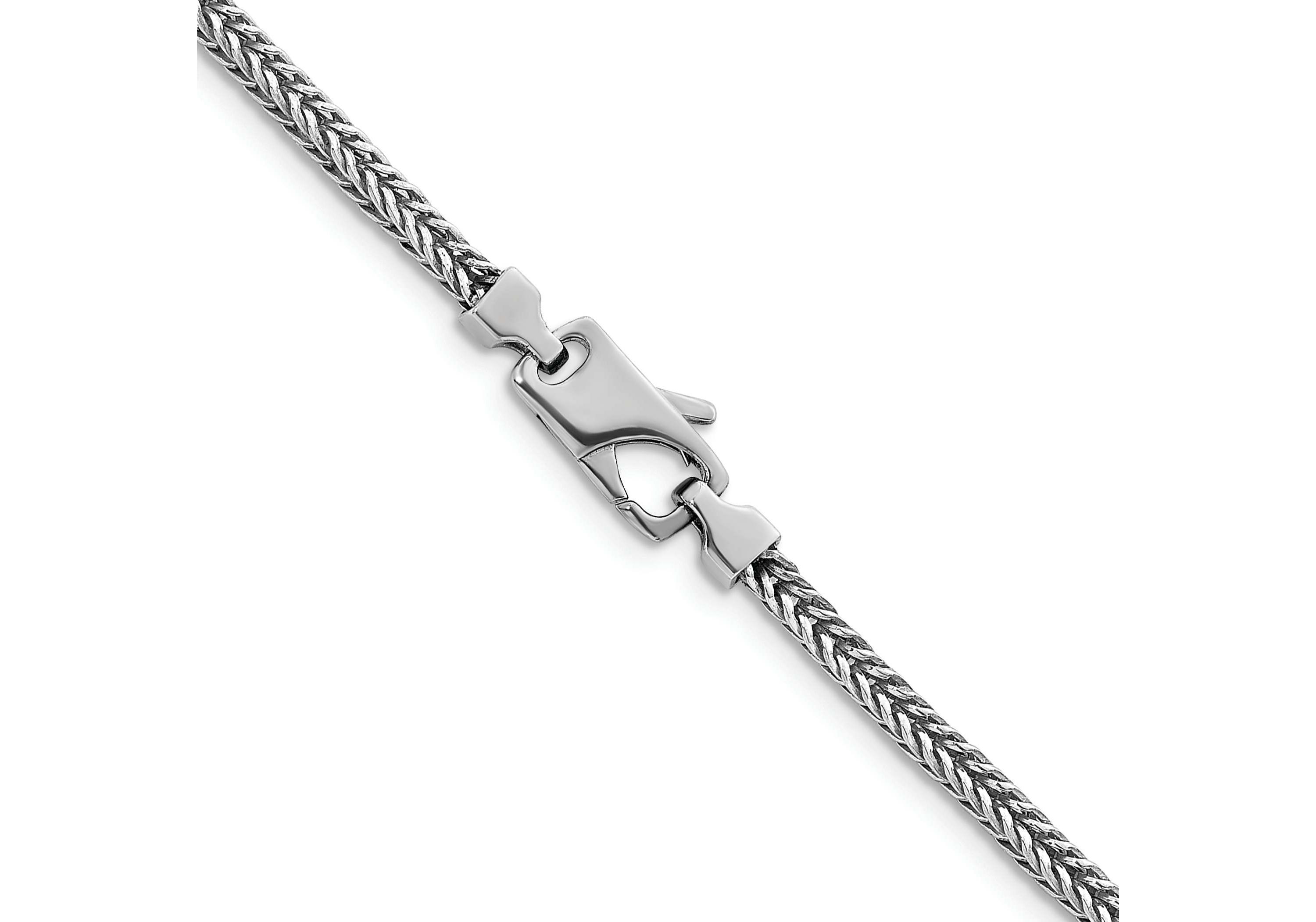 Sterling Silver Rhodium-plated Polished 3.0mm Franco 30-inch Chain Necklace