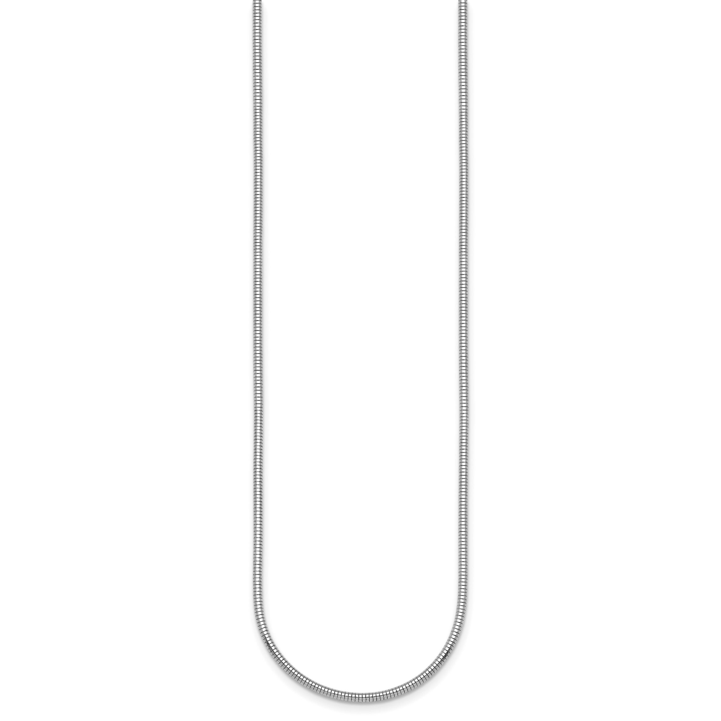 Sterling Silver Rhodium-plated 1.6mm Snake 16-inch Chain Necklace
