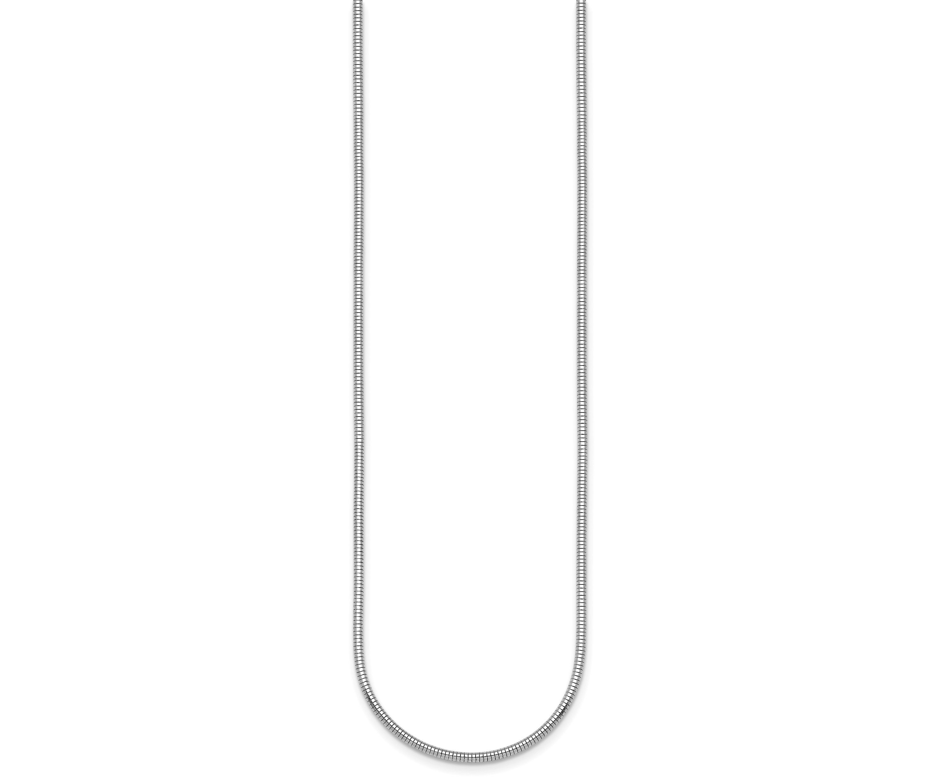 Sterling Silver Rhodium-plated 1.6mm Snake 16-inch Chain Necklace
