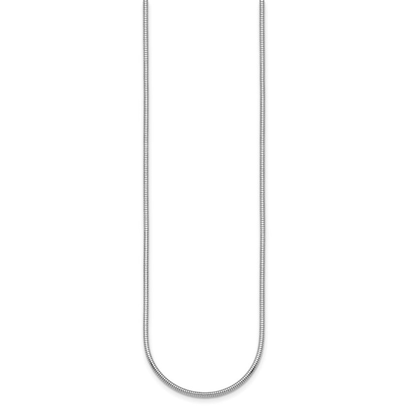 Sterling Silver Rhodium-plated 1.6mm Snake 16-inch Chain Necklace