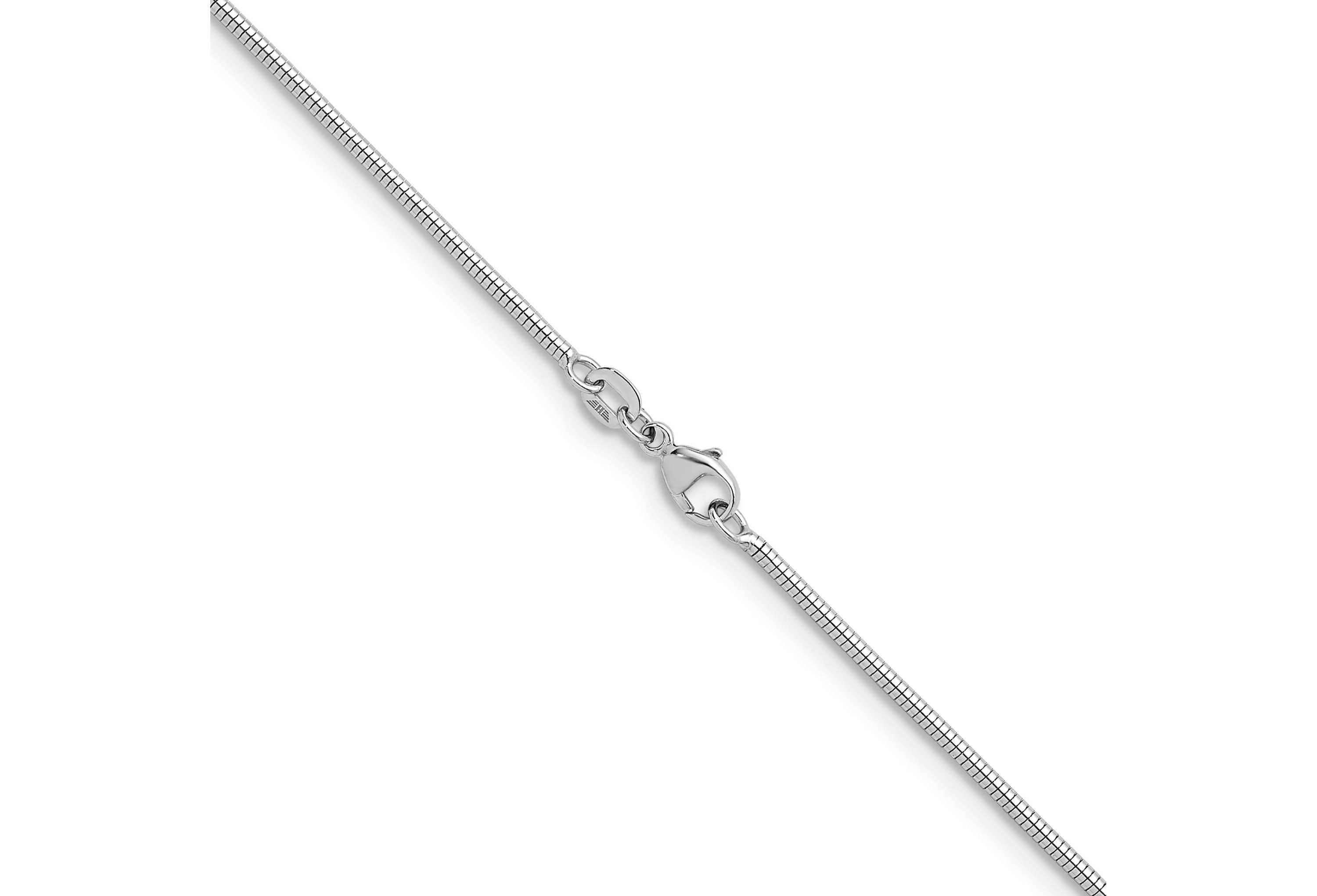 Sterling Silver Rhodium-plated 1.6mm Snake 16-inch Chain Necklace