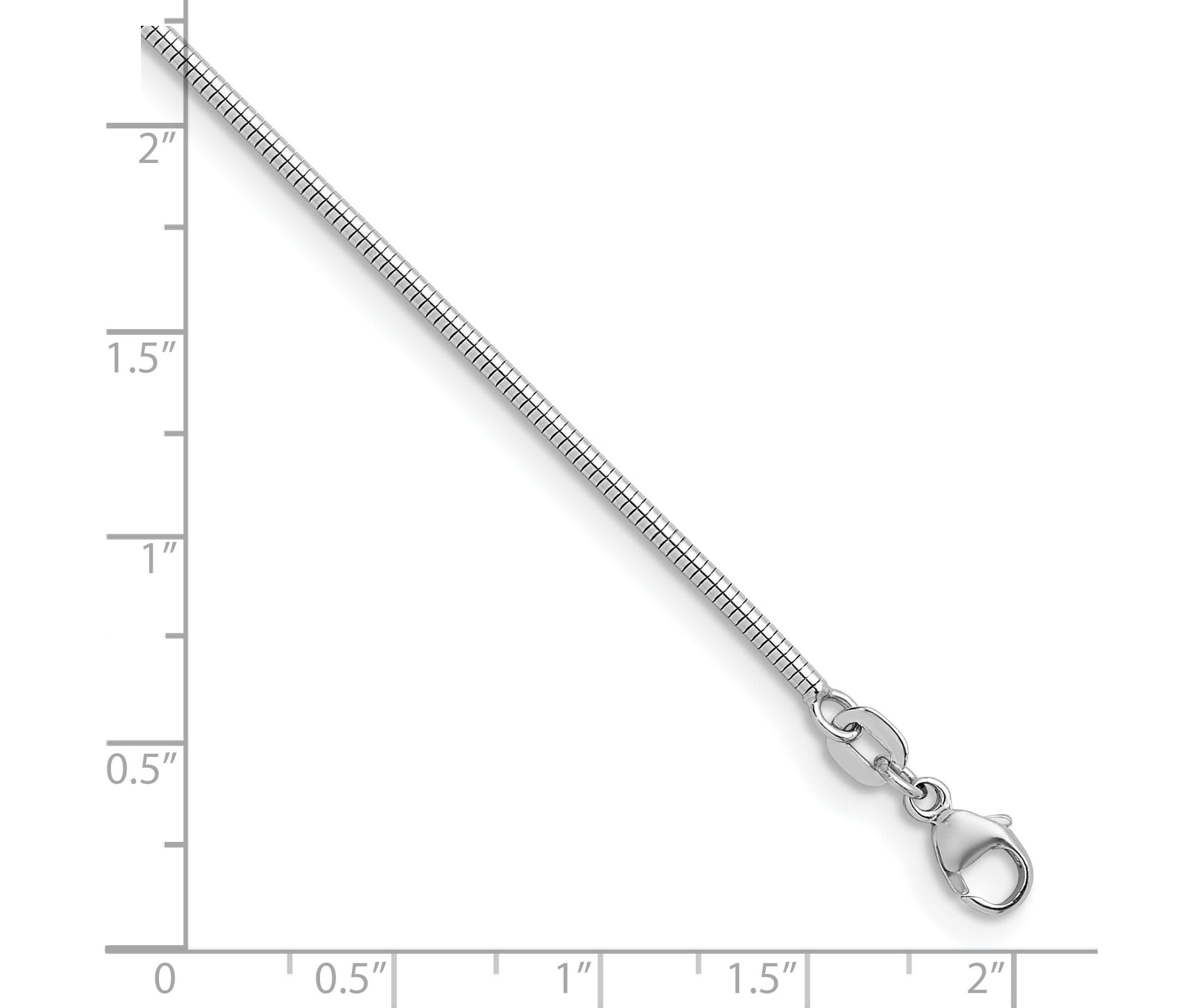 Sterling Silver Rhodium-plated 1.6mm Snake 16-inch Chain Necklace