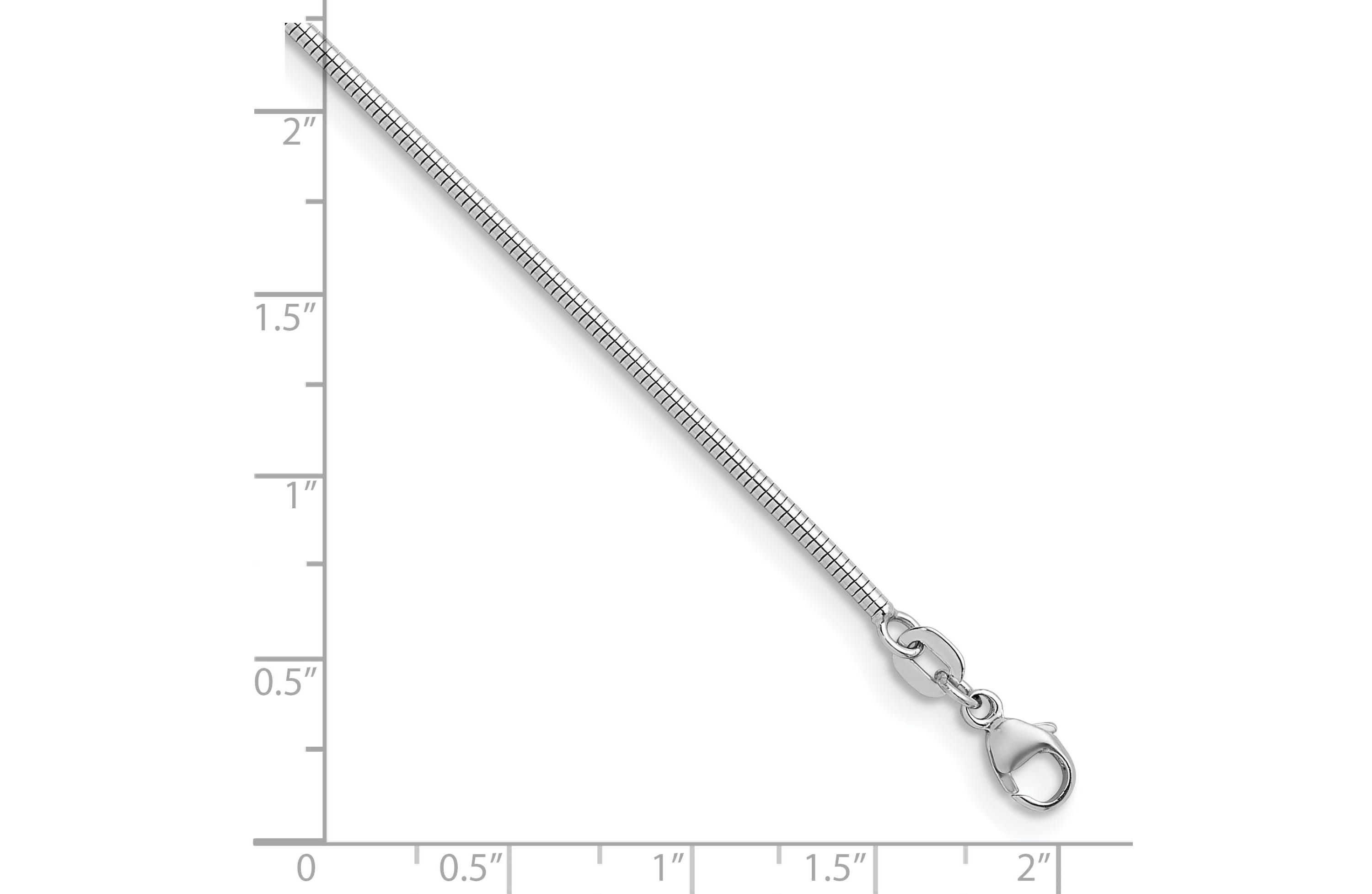 Sterling Silver Rhodium-plated 1.6mm Snake 16-inch Chain Necklace