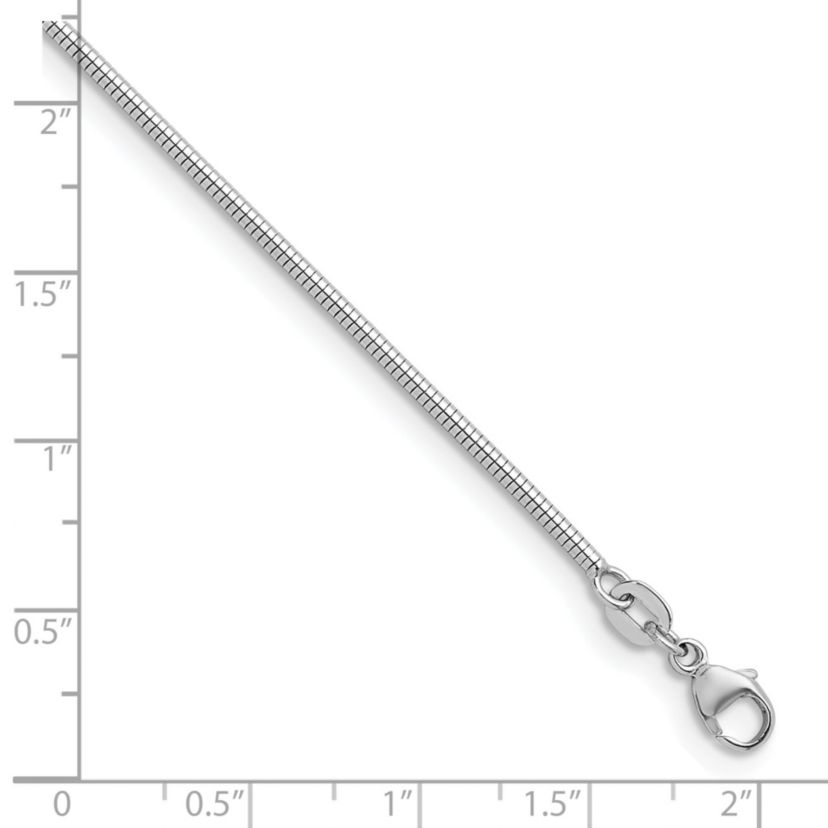 Sterling Silver Rhodium-plated 1.6mm Snake 16-inch Chain Necklace