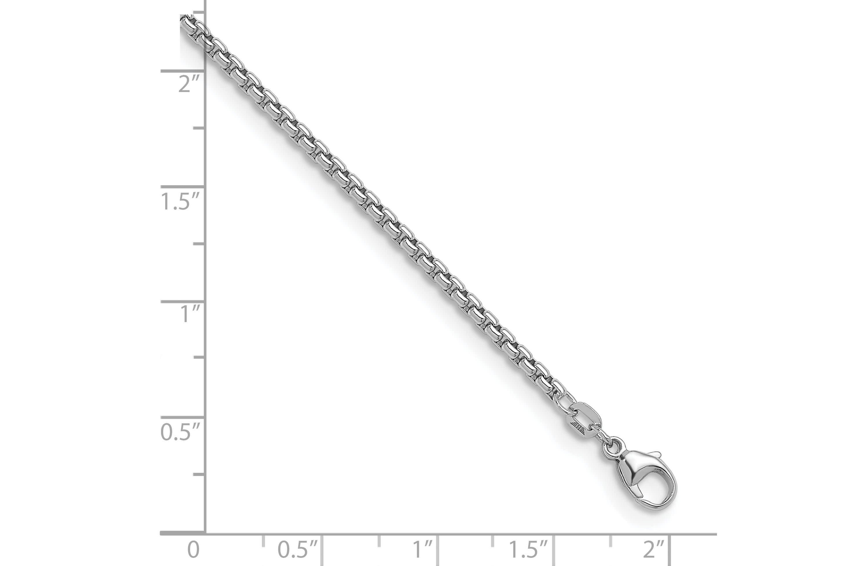 Sterling Silver Rhodium-plated 2.7mm Box 20-inch Chain Necklace