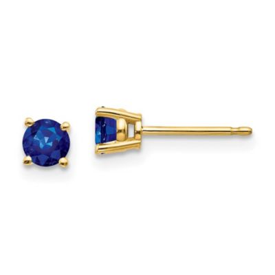Belk & Co 3/4 ct. t.w. Sapphire Earrings in 14K Yellow Gold, Blue