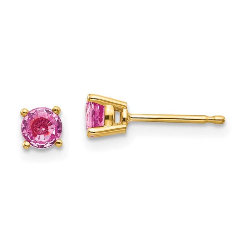 3/4 ct. t.w. Sapphire Post Earrings in 14K Gold