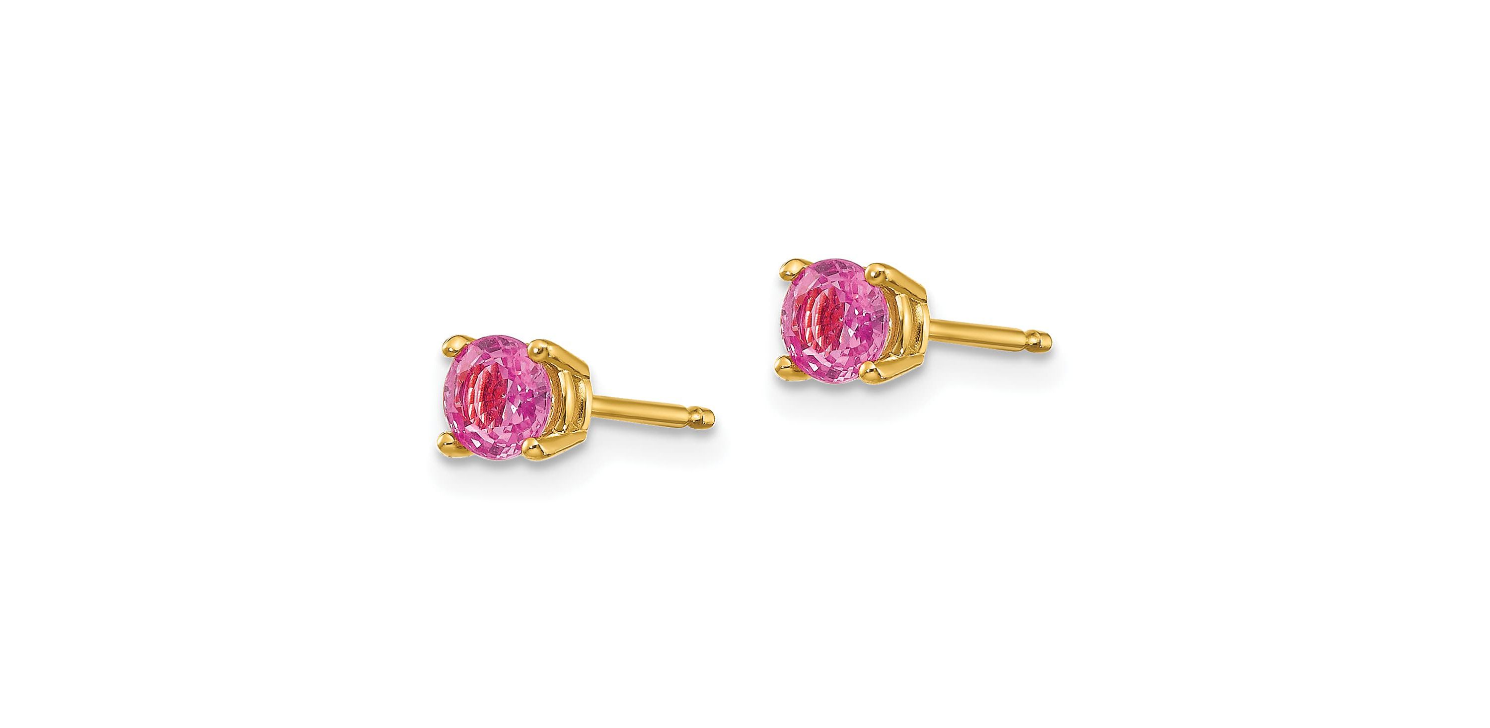 3/4 ct. t.w. Sapphire Post Earrings in 14K Gold