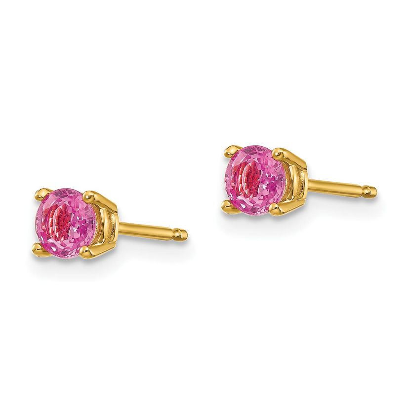 3/4 ct. t.w. Sapphire Post Earrings in 14K Gold