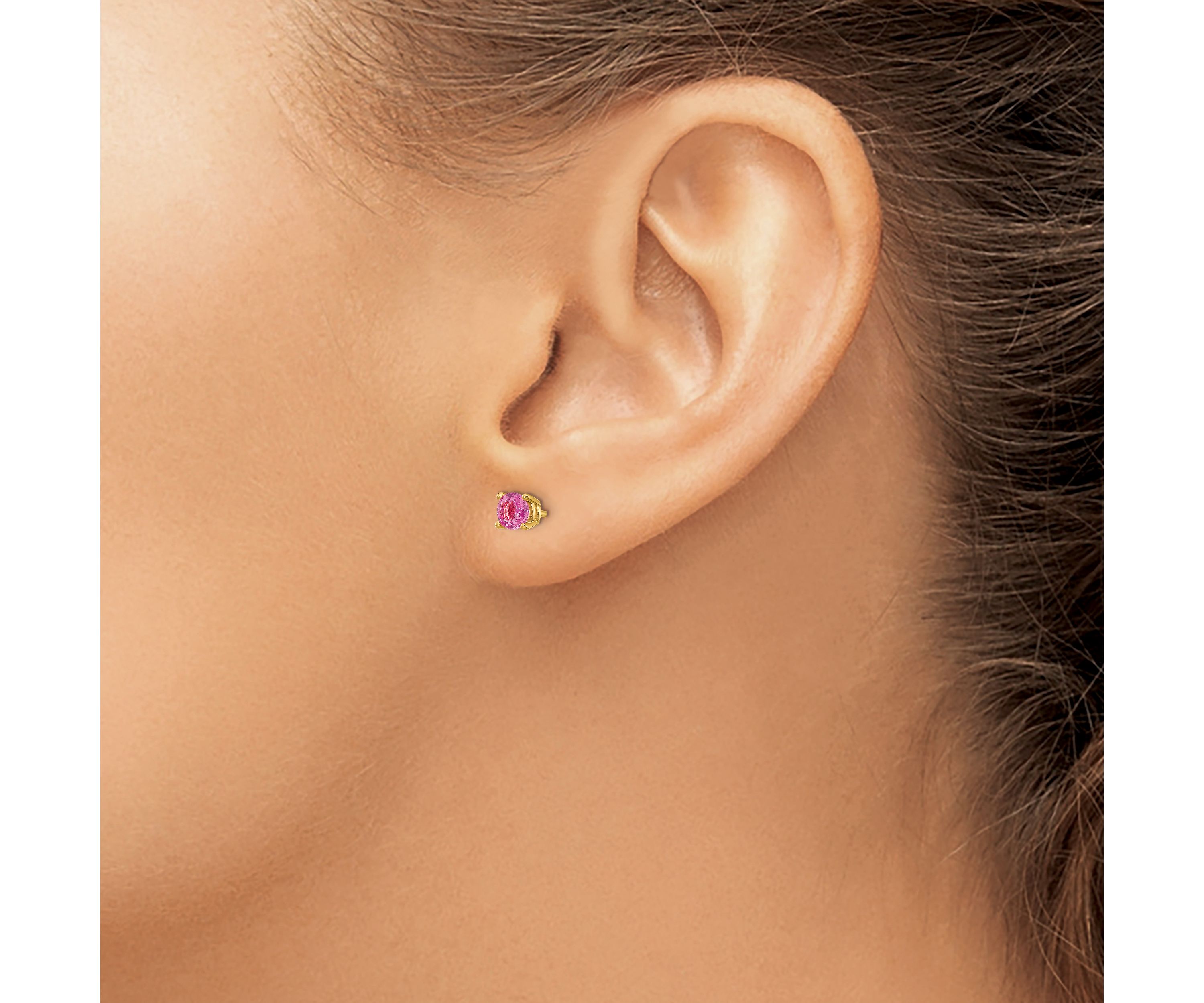 3/4 ct. t.w. Sapphire Post Earrings in 14K Gold