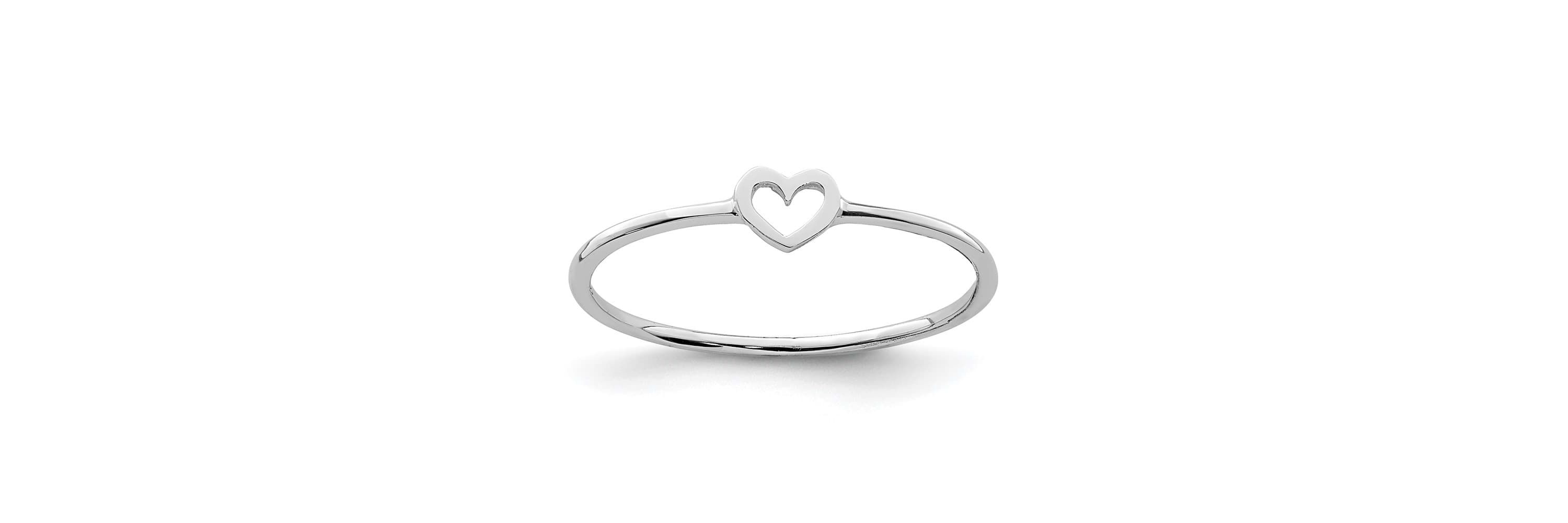 14K Yellow Gold Polished Heart Ring