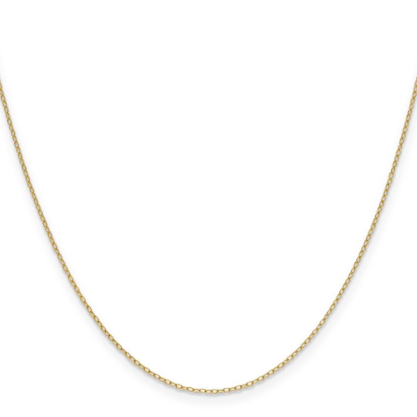 14K Yellow Gold 0.8mm Forzantine Cable Chain Necklace