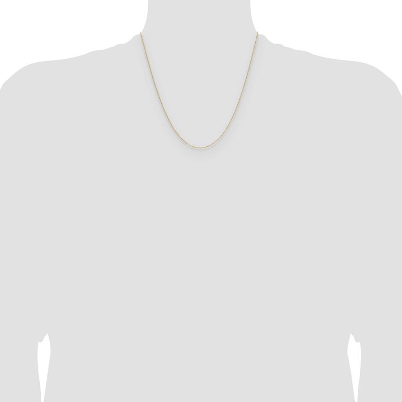 14K Yellow Gold 0.8mm Forzantine Cable Chain Necklace