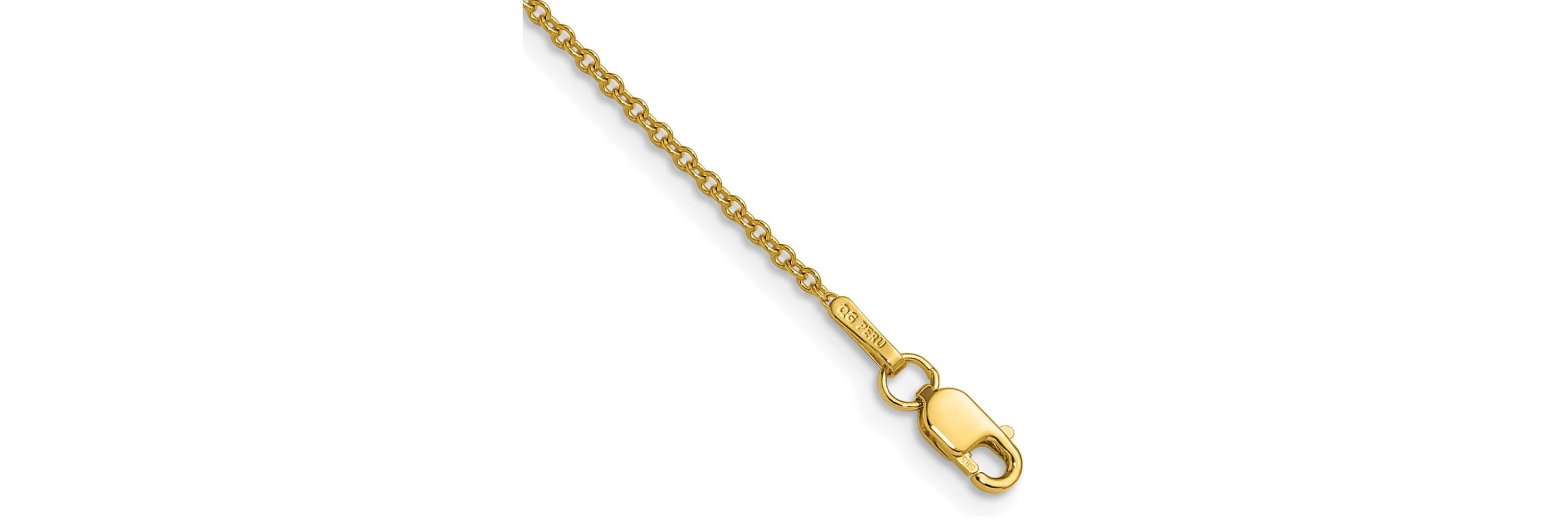 14K Yellow Gold 1.5mm Cable Chain Necklace