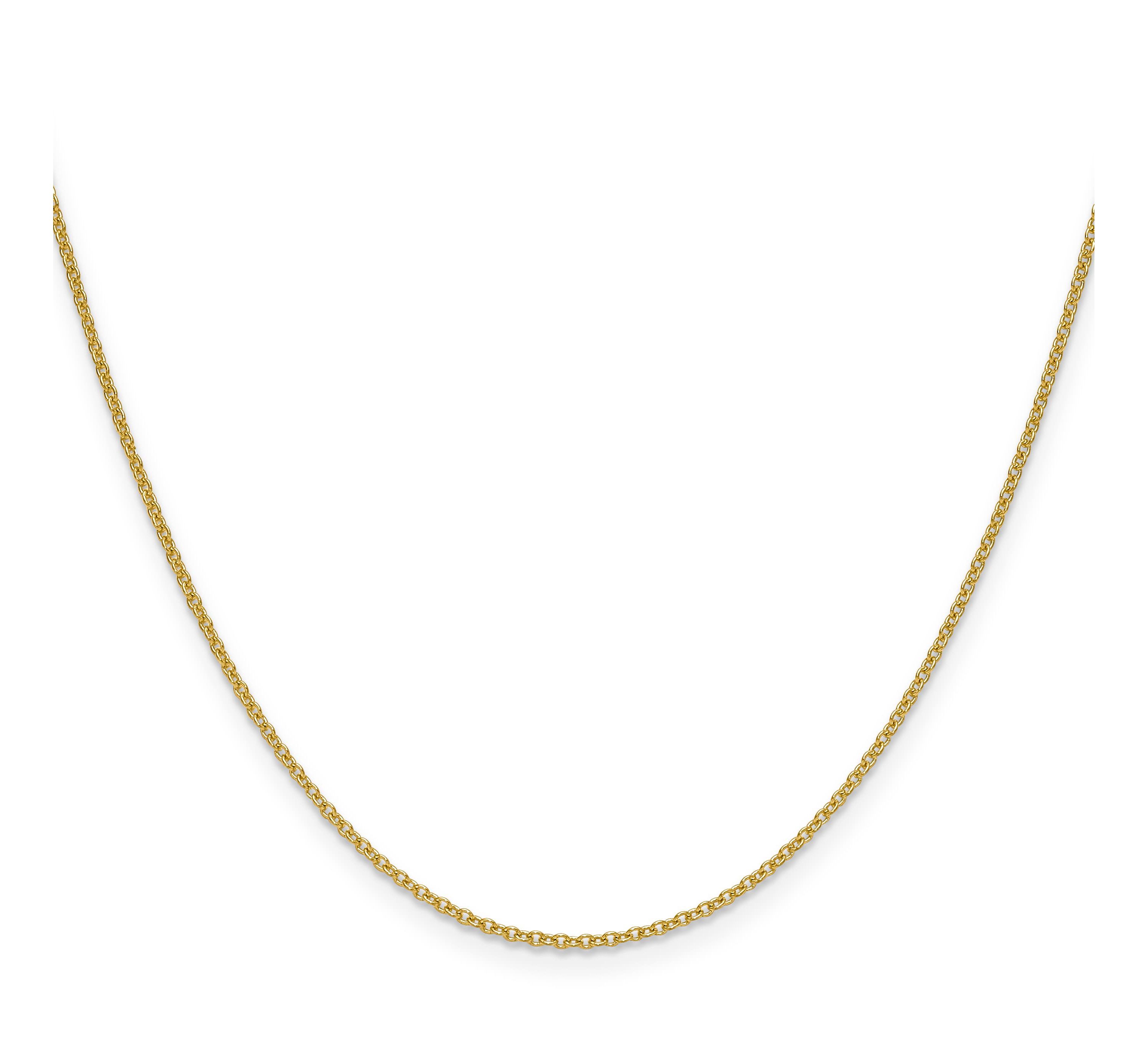 14K Yellow Gold 1.5mm Cable Chain Necklace
