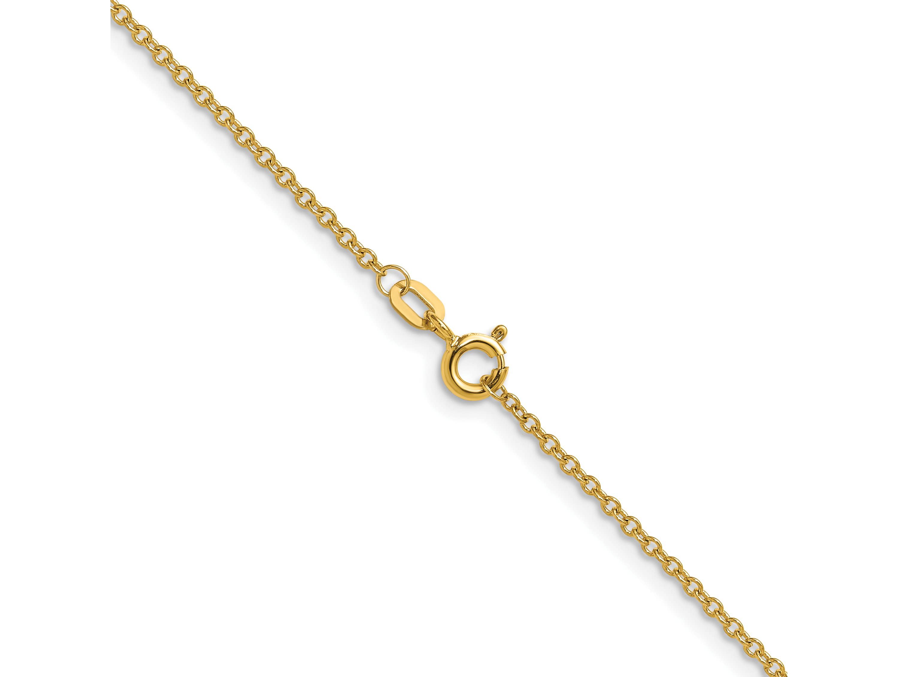 14K Yellow Gold 1.5mm Cable Chain Necklace